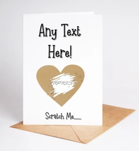 Create your own scratch card, Personalised scratch card, Surprise Message card - Picture 1 of 10