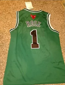 Medium Derrick Rose Green Chicago Bulls NBA Jersey Brand New - Picture 1 of 2