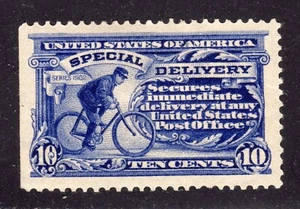 EE. UU. SELLO #E8 - ENTREGA ESPECIFICADA - CON BICICLETA - 1911 - SIN USAR - Imagen 1 de 2