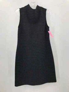 Pre-Owned Theory Black Size Small Plaid Bodycon Knee Length Sleeveless Dress - Picture 1 of 3