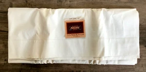 NEW Vintage 1930s 1940 PACIFIC Ivory COTTON MUSLIN Flat Sheet 81x108 Paper Label - Picture 1 of 8