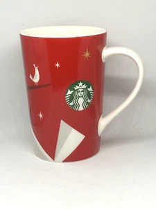 Starbucks Bird Christmas Mug Latte Bone China 2012 Holiday Festive Cup 12oz - Picture 1 of 10