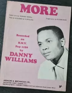 Danny Williams - More - Sheet Music EX Voice Piano Guitar UK Pop - Picture 1 of 3