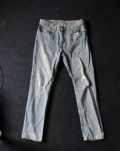 Levi’s 511 31x30 Light Blue Distressed Jeans - Picture 1 of 11