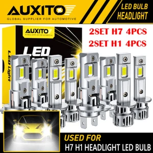 8X H1 + H7 LED Headlight Bulb Light Conversion Kit High Low Beam White 6500K M6S - Picture 1 of 16