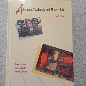 Abnormal Psychology and Modern Life, Robert Carson 8th Edition Hardcover - Picture 1 of 9