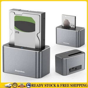 DE Festplattendock SAS/SATA-Festplattengehäuse für 2,5/3,5 Zoll SATA/SAS HDD SSD - Afbeelding 1 van 10