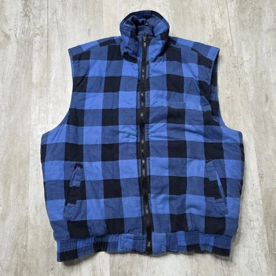 Ozark Trail Blue And Black Plaid Mens Vest Size Large - Image 1 of 4
