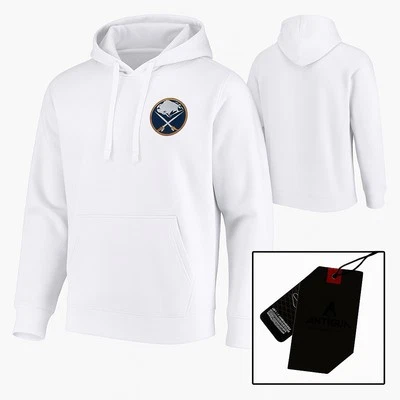 Buffalo Sabres Antigua Unisex Blanco Sudadera con Capucha NHL Pullover Sudadera Grande Foto 1 de 4