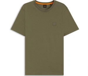 BOSS Mens T-Shirt Tales Boss Cotton Crew Neck Logo Branded Tee in Green - Picture 1 of 8