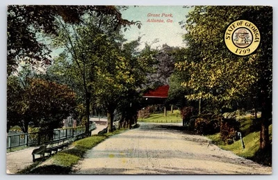 Postcard GA Atlanta Georgia Grant Park Driveway Divided Back Vintage PC N992 - Image 1 of 2