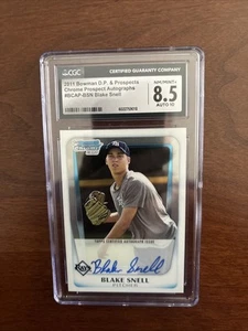 1st 2011 Bowman Chrome Draft Prospect AUTO- GRADED NMT BCAP-BSN BLAKE SNELL RC - Foto 1 di 2