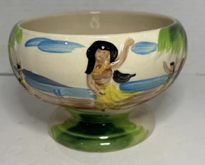 Vintage OMC Otagiri 20 Unzen Tiki Hula Mädchen Skorpion Schüssel - Bild 1 von 10