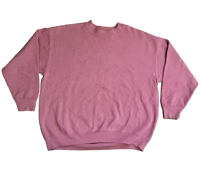 Sudadera Lee Heavyweight Cuello Redondo Años 90 De Colección Para Mujer Talla 18W Rosa Hecha en EE. UU. Foto 1 de 4