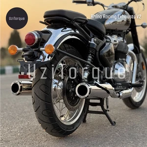 Rhino Racing Exhausts For Royal Enfield Classic 650 V2 (Stainless Steel) - Picture 1 of 5