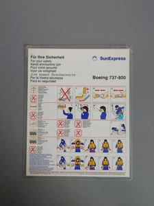 Sun Express Boeing 737-800 (Erstausgabe) Safety Card - Bild 1 von 1