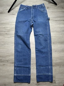 Vintage 70s Dickies Carpenter Jeans Denim Workwear 30x35 Talon Distressed - Bild 1 von 8