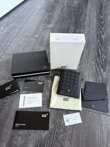 Montblanc New 129975 Extreme 3.0 6 CC Black Compact Wallet Genuine Bifold BNWT - Picture 1 of 15