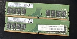 Samsung 16GB (2 x 8) 1Rx8 PC4-2666V RAM M378A1K43CB2-CTD - Picture 1 of 3