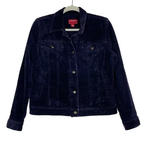 Chaps Denim purple corduroy shacket jacket Retro western women's Large - Picture 1 of 15
