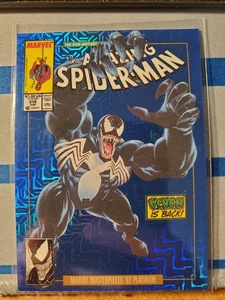 2024 Upper Deck Marvel Masterpieces '92 Variant Cover Blue Traxx Venom SP Rare - Picture 1 of 2