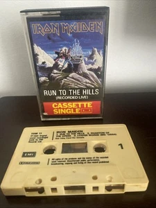 EMI Records Iron Maiden – Run To The Hills (Live) Cassette Tape Single 1985 Rare - Picture 1 of 8