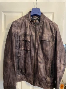 Hugo Boss leather jacket Sz 54 - Picture 1 of 14
