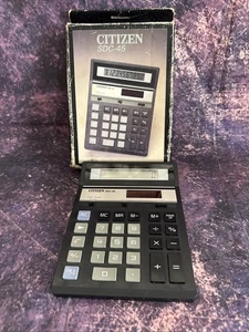 Citizen SDC 45 12-Digit Two Power Electronic Desktop Tax Calculator Vintage - Picture 1 of 3