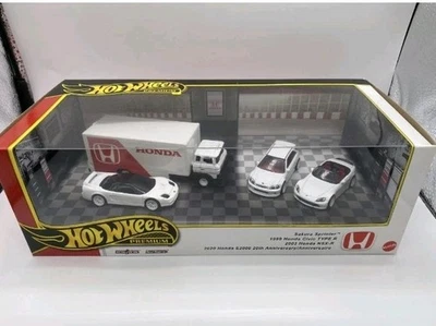 Hot Wheels 2025 Premium Collector Honda Set Civic Type-R NSX-R S2000 Diorama Foto 1 de 4