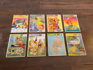 Lot of 8 Vintage Golden Frame Tray Puzzles Little Mermaid, Bambi, Minnie - Picture 1 of 11