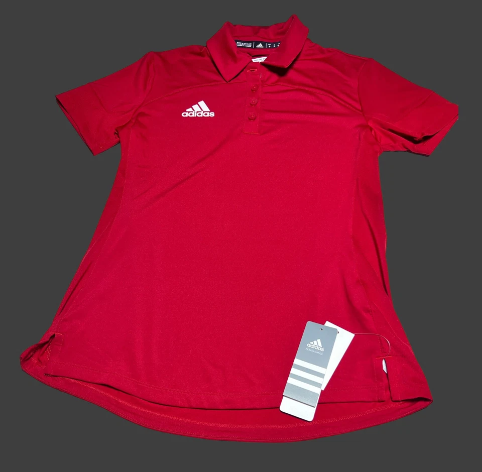 Rare adidas Women’s Polo Shirt Aeroready W tech Red Sz 2XL