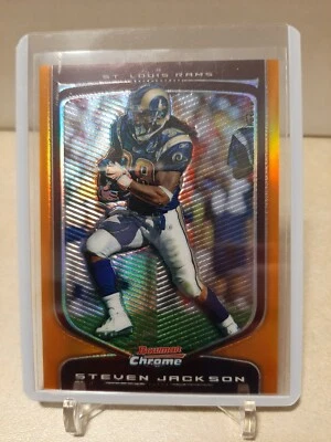 2009 BOWMAN CHROME ORANGE REFRACTOR #28 - STEVEN JACKSON #ED 16/25 - Image 1 of 4