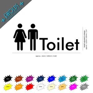 WALL / DOOR STICKER toilet man woman bathroom wallart decal vinyl sign WC pub - Imagen 1 de 17