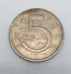 CECOSLOVACCHIA CZECHOSLOVAKI - 5 KORUN - 1974 - BB/VF - KM# 60 - Foto 1 di 2