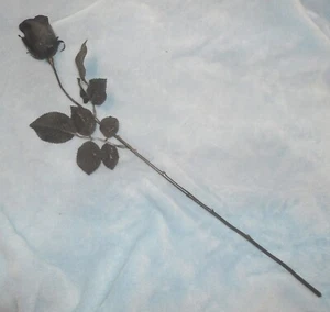 Princess Pluto Cosplay Black ROSE Faux Suede Satin Silk Purple Long Stem 24" - Picture 1 of 2