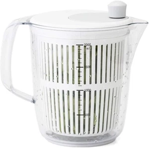 KEYUCA Salad Spinner Vegetables Colander White Dish Washer Safe S Made in Japan - Picture 1 of 6