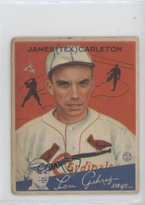 1934 Goudey Big League Chewing Gum R320 Tex Carleton #48