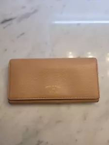 AUTENTICO PORTAFOGLIO CONTINENTALE GUCCI SWING IN PELLE MARRONE CHIARO E BLU USATO - Foto 1 di 12