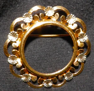 ANTICA SPILLA LIBERTY-ORO 750-4,10 g.-Ø ca.35 mm. - Foto 1 di 4