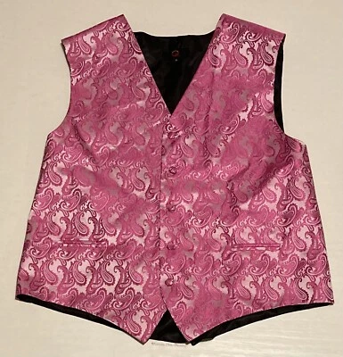 Men's Brand Q Hot Pink Formal Vest X-Large XL USED - Image 1 of 2