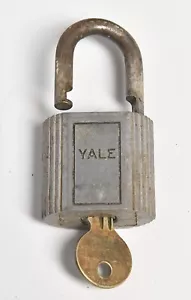 VINTAGE INDUSTRIAL YALE SCHLOSS VORHÄNGESCHLOSS MIT SCHLÜSSEL - Bild 1 von 3