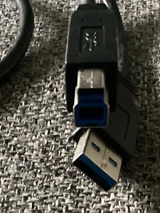 USB 3.0 Kabel Typ Stecker A auf Typ B Stecker SCHWARZ 1M, neu siehe Beschreibung. - Bild 1 von 7