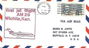 First Jet Airmail Flight Lubbock TX - Dallas TX May 5,1966 AAMC#J1193 - Picture 1 of 1