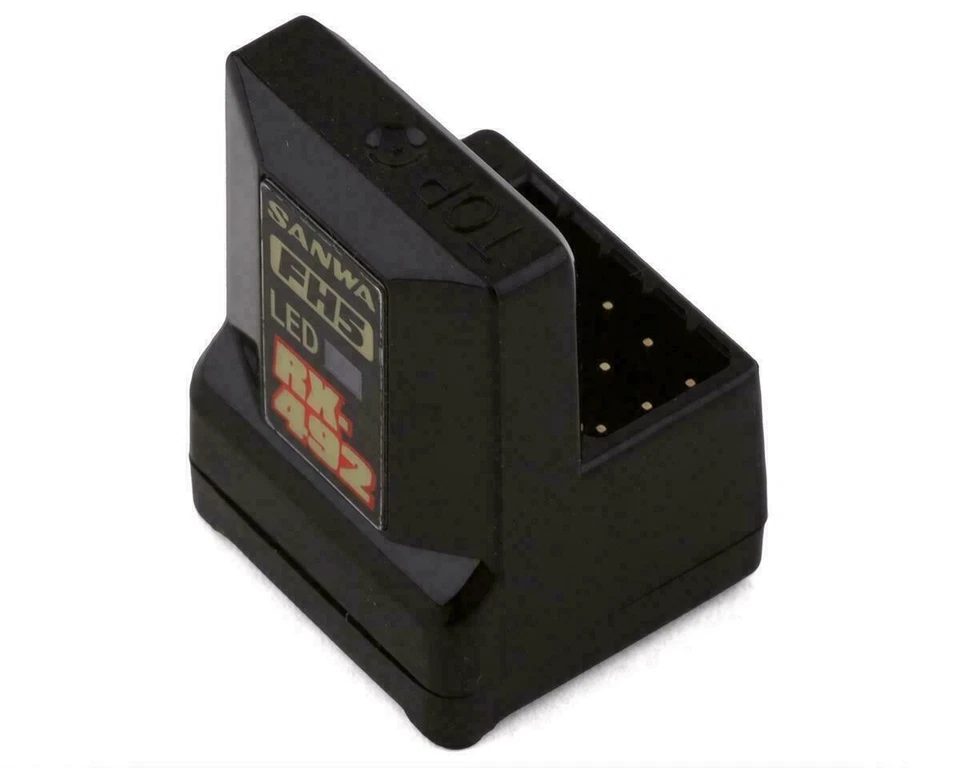 Sanwa RX-492 4-Channel Receiver Built in Antenna M17 SNW107A41382A 107A41382A - Image 1 of 2
