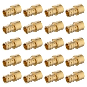 EFIELD 20 PCS Pex-A 3/4"x3/4" Female Sweat Adapter Expansion Brass Fittings - Picture 1 of 5