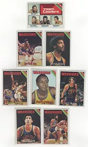 Lotto 8 carte Topps Warriors 1975-76 con Barry Dickey Ray VINTAGE STAR EX-NM LOL1 - Foto 1 di 2