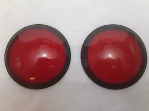 ** ( 1+1) 4 5/8 Guide Driving Lamp Red Glass Lens...1 Not Marked Rat Hot Rod - Foto 1 di 6