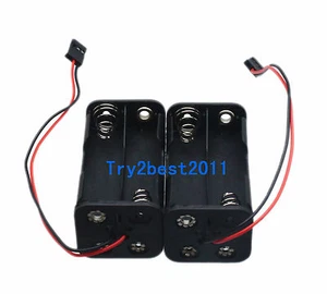 2pcs RC 4xAA Battery Holder (Futaba type) for LEDs Servo tester and RC Pack - Picture 1 of 6