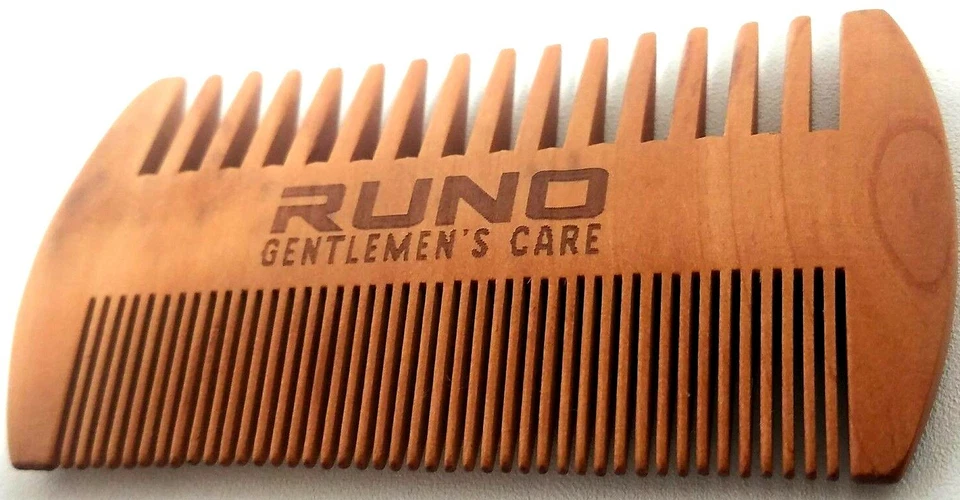 2x Double Sided Sandalwood Beard Comb Fine Teeth Wood Hair Care Antistatic Combs - Image 1 of 4