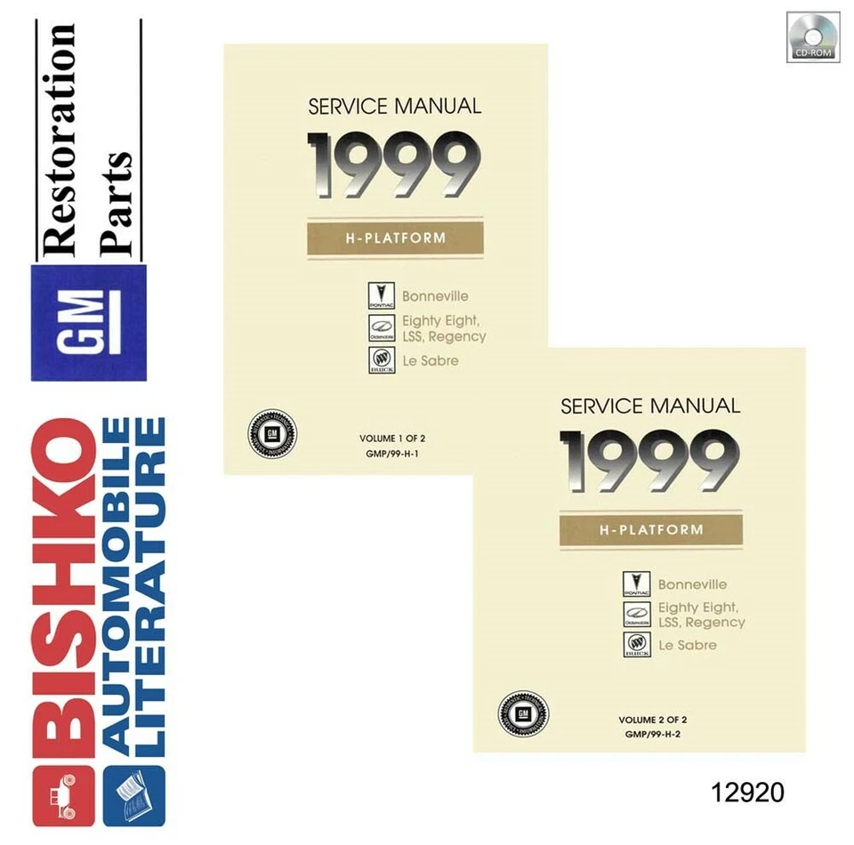 1999 Pontiac Bonneville, Le Sabre, 88, LSS, Regency Service Repair Manual CD - Imagem 1 de 1